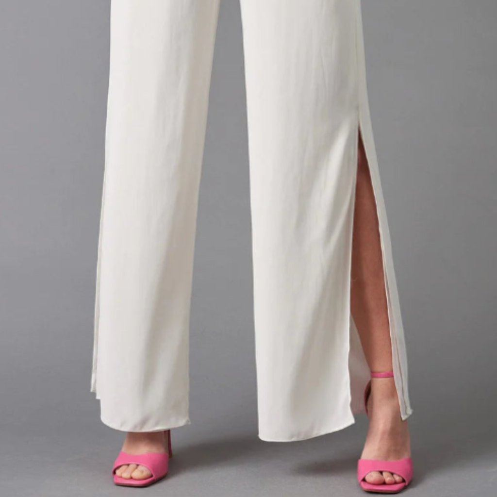 Eggshell Wide Leg Pant - Lola & Sophie